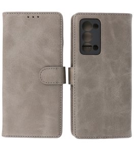 Oppo Reno 6 Pro Plus 5G Hoesje Book Case Telefoonhoesje Grijs Oppo Reno 6 Pro Plus 5G Hoesje Book Case Telefoonhoesje Grijs