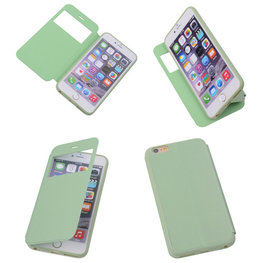 View Cover Groen Hoesje voor Apple iPhone 6 TPU Book-Style View Cover Groen Hoesje voor Apple iPhone 6 TPU Book-Style