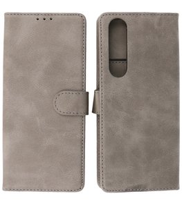 Sony Xperia 1 III Hoesje Book Case Telefoonhoesje Grijs