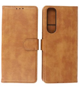 Sony Xperia 5 III Hoesje Book Case Telefoonhoesje Bruin