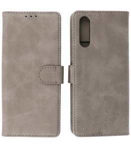 Sony Xperia 10 III Hoesje Book Case Telefoonhoesje Grijs Sony Xperia 10 III Hoesje Book Case Telefoonhoesje Grijs