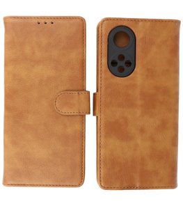 Honor 50 Pro Hoesje Book Case Telefoonhoesje Bruin