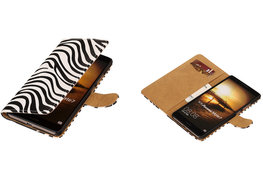 Zebra Hoesje voor Huawei Ascend Mate 7 Book/Wallet Case/Cover Zebra Hoesje voor Huawei Ascend Mate 7 Book/Wallet Case/Cover