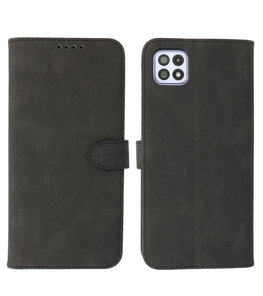 Samsung Galaxy A22 5G Hoesje - Portemonnee Book Case - Kaarthouder & Magneetlipje - Kunstleer - Zwart Samsung Galaxy A22 5G Hoesje - Portemonnee Book Case - Kaarthouder & Magneetlipje - Kunstleer - Zwart
