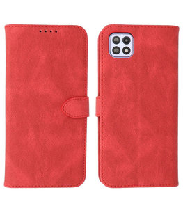 Samsung Galaxy A22 5G Hoesje - Portemonnee Book Case - Kaarthouder & Magneetlipje - Kunstleer - Rood Samsung Galaxy A22 5G Hoesje - Portemonnee Book Case - Kaarthouder & Magneetlipje - Kunstleer - Rood