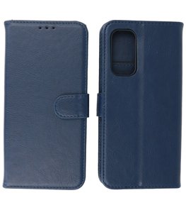 OnePlus Nord 2 5G Hoesje - Book Case Telefoonhoesje - Kaarthouder Portemonnee Hoesje - Wallet Case - Navy OnePlus Nord 2 5G Hoesje - Book Case Telefoonhoesje - Kaarthouder Portemonnee Hoesje - Wallet Case - Navy