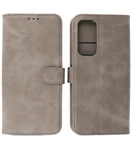 Motorola Moto Edge 2021 Hoesje - Book Case Telefoonhoesje - Kaarthouder Portemonnee Hoesje - Wallet Case - Grijs Motorola Moto Edge 2021 Hoesje - Book Case Telefoonhoesje - Kaarthouder Portemonnee Hoesje - Wallet Case - Grijs