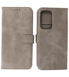 Motorola Moto Edge 20 Pro Hoesje - Book Case Telefoonhoesje - Kaarthouder Portemonnee Hoesje - Wallet Case - Grijs Motorola Moto Edge 20 Pro Hoesje - Book Case Telefoonhoesje - Kaarthouder Portemonnee Hoesje - Wallet Case - Grijs
