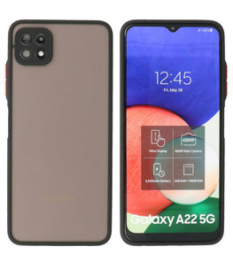 Samsung Galaxy A22 5G Hoesje - Back Cover Telefoonhoesje - Zwart Samsung Galaxy A22 5G Hoesje - Back Cover Telefoonhoesje - Zwart