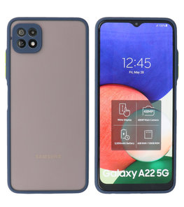 Samsung Galaxy A22 5G Hoesje - Back Cover Telefoonhoesje - Blauw Samsung Galaxy A22 5G Hoesje - Back Cover Telefoonhoesje - Blauw