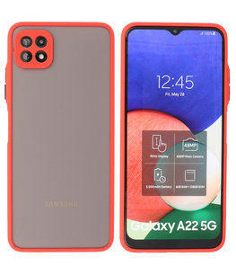 Samsung Galaxy A22 5G Hoesje - Back Cover Telefoonhoesje - Rood Samsung Galaxy A22 5G Hoesje - Back Cover Telefoonhoesje - Rood