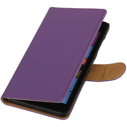 Paars Hoesje voor Microsoft Lumia 535 Book/Wallet Case/Cover