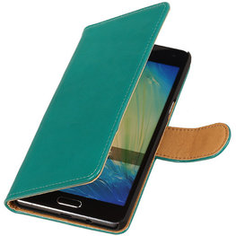 PU Leder Groen Hoesje voor Microsoft Lumia 535 Book/Wallet Case/Cover