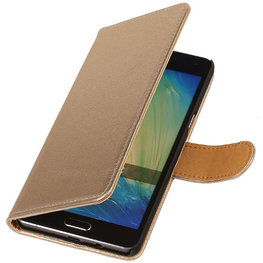 PU Leder Goud Hoesje voor Microsoft Lumia 535 Book/Wallet Case/Cover