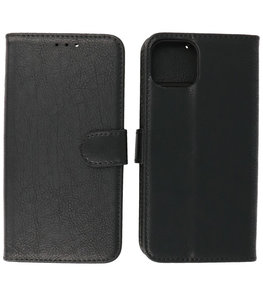 iPhone 13 Mini Hoesje - Book Case Telefoonhoesje - Kaarthouder Portemonnee Hoesje - Wallet Case - Zwart