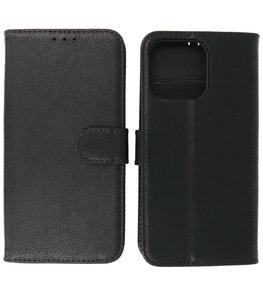 iPhone 13 Pro Hoesje - Book Case Telefoonhoesje - Kaarthouder Portemonnee Hoesje - Wallet Case - Zwart