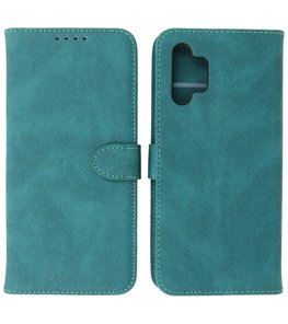 Samsung Galaxy A32 4G Hoesje Portemonnee Book Case - Donker Groen