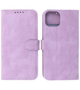 iPhone 13 Mini Hoesje Portemonnee Book Case - Paars