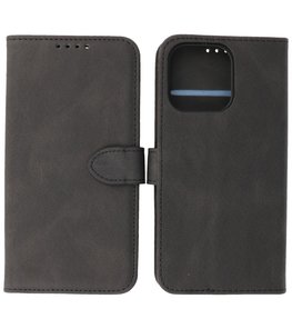 iPhone 13 Pro Hoesje Portemonnee Book Case - Zwart