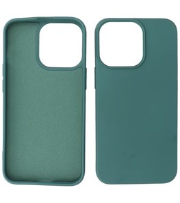 iPhone 13 Pro Hoesje - 2.0mm Dikke Fashion Telefoonhoesje Backcover - Donker Groen