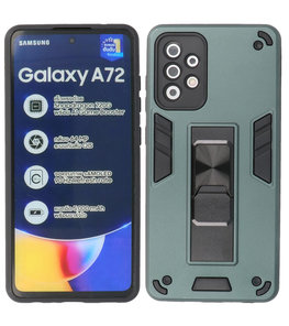 Tough Armor Hardcase Met Standfunctie Hoesje voor Samsung Galaxy A72 - A72 5G - Donker Groen Tough Armor Hardcase Met Standfunctie Hoesje voor Samsung Galaxy A72 - A72 5G - Donker Groen