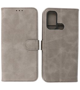 Motorola Moto G60 Hoesje Book Case Telefoonhoesje - Grijs