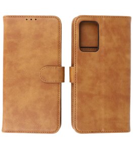 Oppo A16 Hoesje Book Case Telefoonhoesje - Bruin Oppo A16 Hoesje Book Case Telefoonhoesje - Bruin