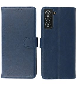 Samsung Galaxy S21 Plus Hoesje - Book Case Telefoonhoesje - Navy Samsung Galaxy S21 Plus Hoesje - Book Case Telefoonhoesje - Navy