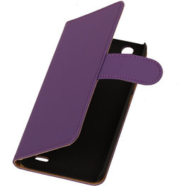 Hoesje voor Huawei Ascend G630 Effen Booktype Wallet Paars