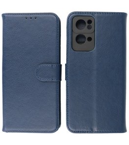Booktype Hoesje Wallet Case Telefoonhoesje voor Oppo Reno 7 Pro 5G - Navy