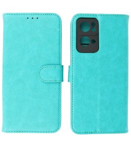 Booktype Hoesje Wallet Case Telefoonhoesje voor Oppo Reno 7 Pro 5G - Groen