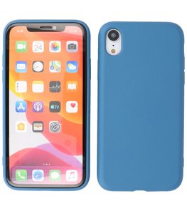 2.0mm Dikke Fashion Telefoonhoesje - Siliconen Hoesje voor iPhone XR - Navy