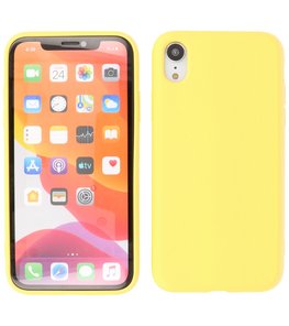 2.0mm Dikke Fashion Telefoonhoesje - Siliconen Hoesje voor iPhone XR - Geel