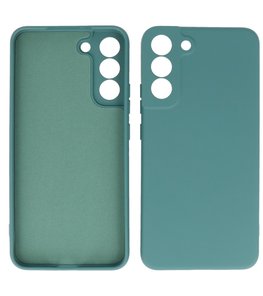 2.0mm Dikke Fashion Telefoonhoesje - Siliconen Hoesje voor Samsung Galaxy S22 Plus - Donker Groen