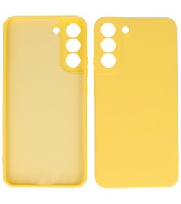 2.0mm Dikke Fashion Telefoonhoesje - Siliconen Hoesje voor Samsung Galaxy S22 - Geel 2.0mm Dikke Fashion Telefoonhoesje - Siliconen Hoesje voor Samsung Galaxy S22 - Geel