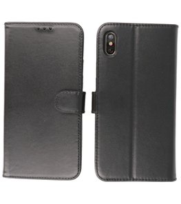 Echt Lederen Hoesje Wallet Case Telefoonhoesje voor iPhone XS & iPhone X - Zwart Echt Lederen Hoesje Wallet Case Telefoonhoesje voor iPhone XS & iPhone X - Zwart