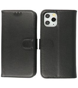 Echt Lederen Hoesje Wallet Case Telefoonhoesje voor iPhone 11 Pro - Zwart Echt Lederen Hoesje Wallet Case Telefoonhoesje voor iPhone 11 Pro - Zwart