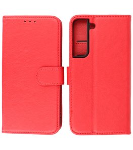 Booktype Hoesje Wallet Case Telefoonhoesje voor Samsung Galaxy S22 - Rood Booktype Hoesje Wallet Case Telefoonhoesje voor Samsung Galaxy S22 - Rood
