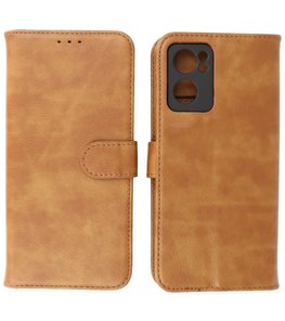 Booktype Hoesje Wallet Case Telefoonhoesje voor Oppo Reno 7 SE 5G - Bruin