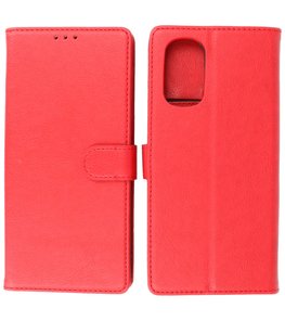 Booktype Hoesje Wallet Case Telefoonhoesje voor Motorola Moto G22 - Rood