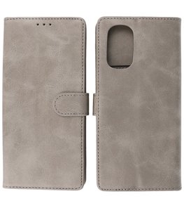 Booktype Hoesje Wallet Case Telefoonhoesje voor Motorola Moto G22 - Grijs