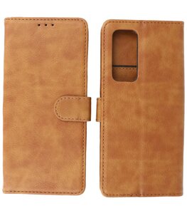 Booktype Hoesje Wallet Case Telefoonhoesje voor Oppo Find X3 Neo & Oppo Reno 5 Pro Plus 5G - Bruin