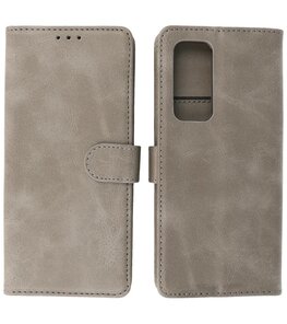 Booktype Hoesje Wallet Case Telefoonhoesje voor Oppo Find X3 Neo & Oppo Reno 5 Pro Plus 5G - Grijs