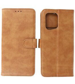 Booktype Hoesje Wallet Case Telefoonhoesje voor Oppo Find X5 - Bruin