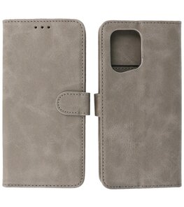 Booktype Hoesje Wallet Case Telefoonhoesje voor Oppo Find X5 Pro - Grijs