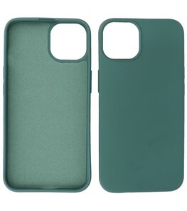 iPhone 14 Plus Hoesje - 2.0mm Dikke Fashion Telefoonhoesje Backcover - Donker Groen