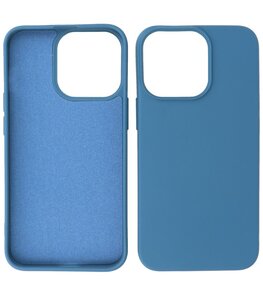 iPhone 14 Pro Max Hoesje - 2.0mm Dikke Fashion Telefoonhoesje Backcover - Navy
