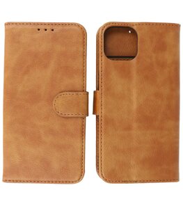 iPhone 14 Plus Hoesje Book Case Telefoonhoesje Bruin