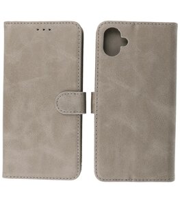 Samsung Galaxy A04 Hoesje Book Case Portemonnee Telefoonhoesje - Grijs Samsung Galaxy A04 Hoesje Book Case Portemonnee Telefoonhoesje - Grijs