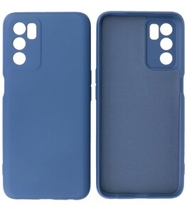 2.0mm Dikke Fashion Telefoonhoesje - Siliconen Hoesje voor Oppo A16 - Navy 2.0mm Dikke Fashion Telefoonhoesje - Siliconen Hoesje voor Oppo A16 - Navy